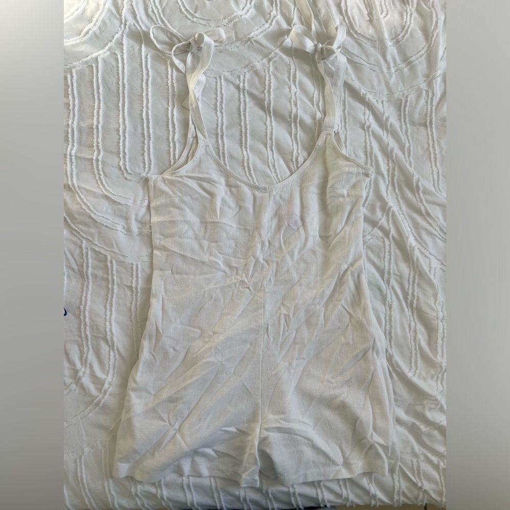 White linen romper